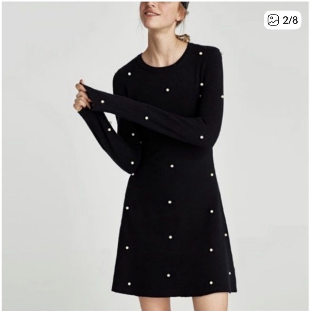 Zara Knit Collection Pearl Dress